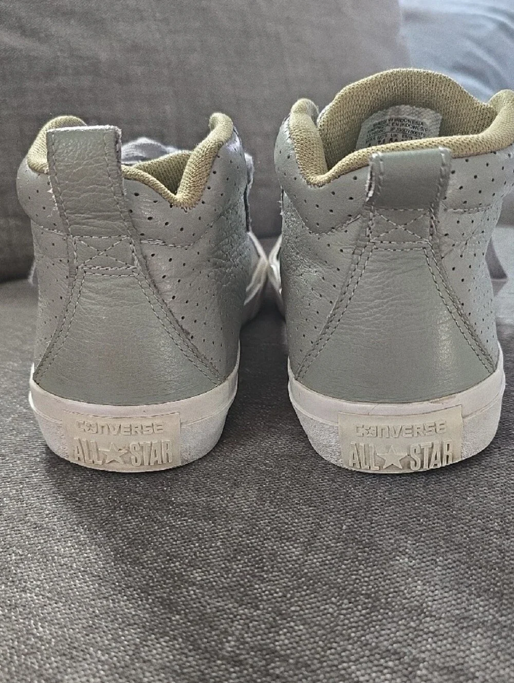 Converse Women’s Low-Top Sneakers in Sage Gray and White